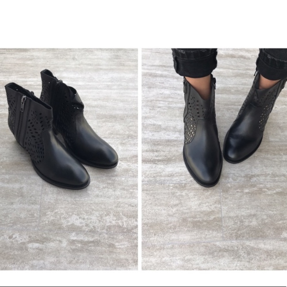 Leather booties
